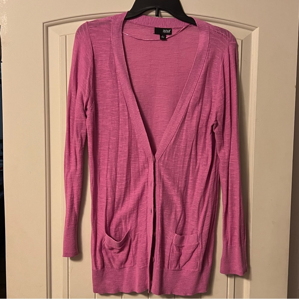 a.n.a pink cardigan size medium